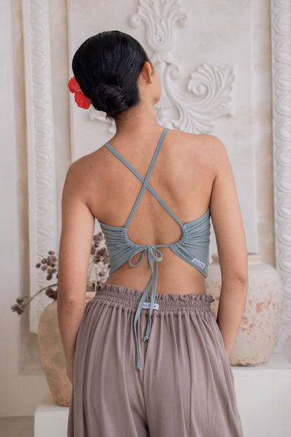 Turiya Halter-neck Top - Sage