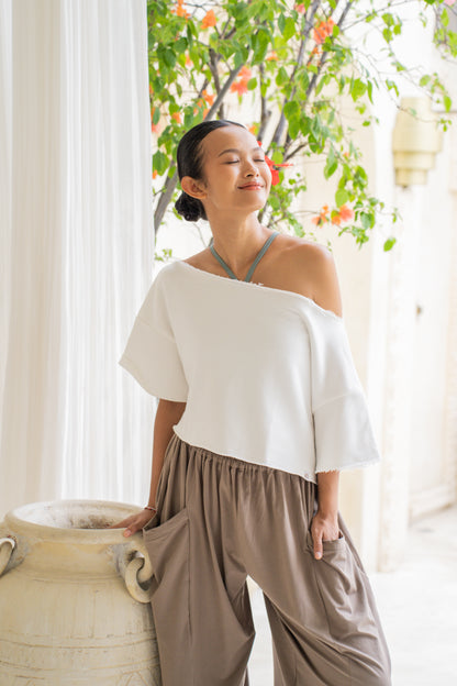 Asha Organic French Cotton Sweatshirt - Milk