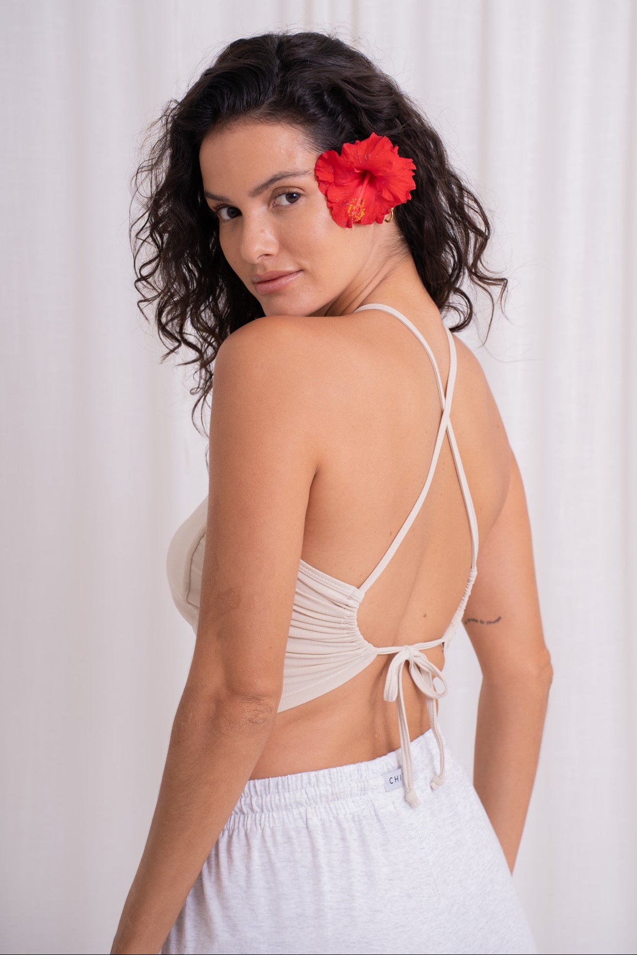 Turiya Halter-neck Top - Seashell
