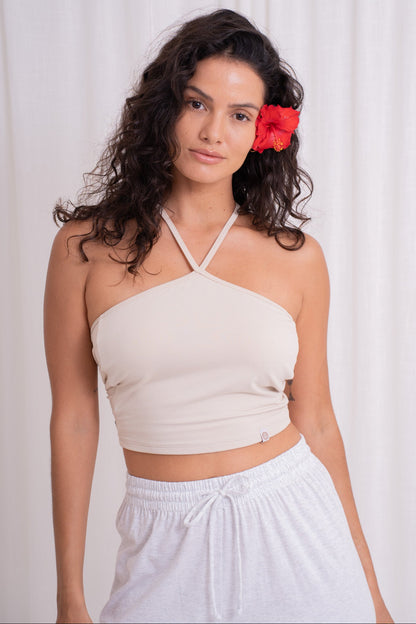 Turiya Halter-neck Top - Seashell