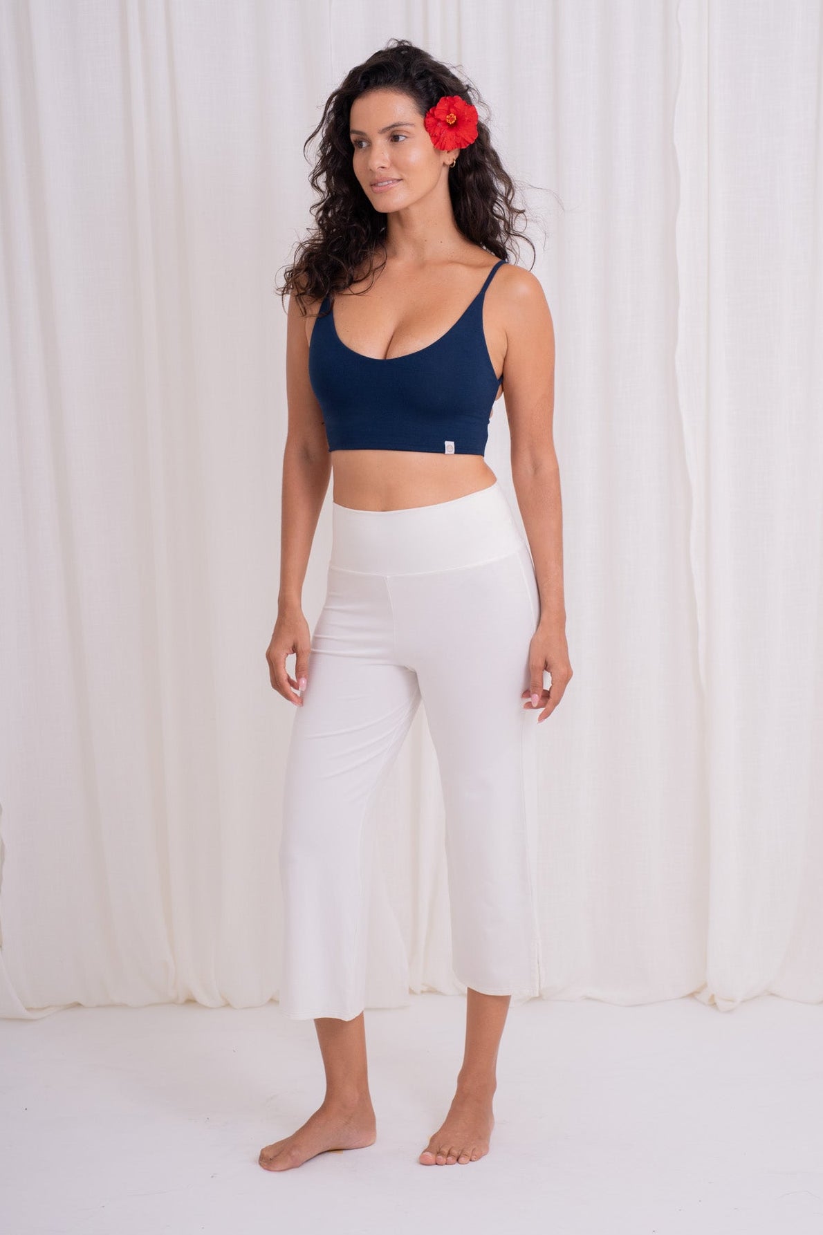 Bhumi Bamboo Capri Pants - White