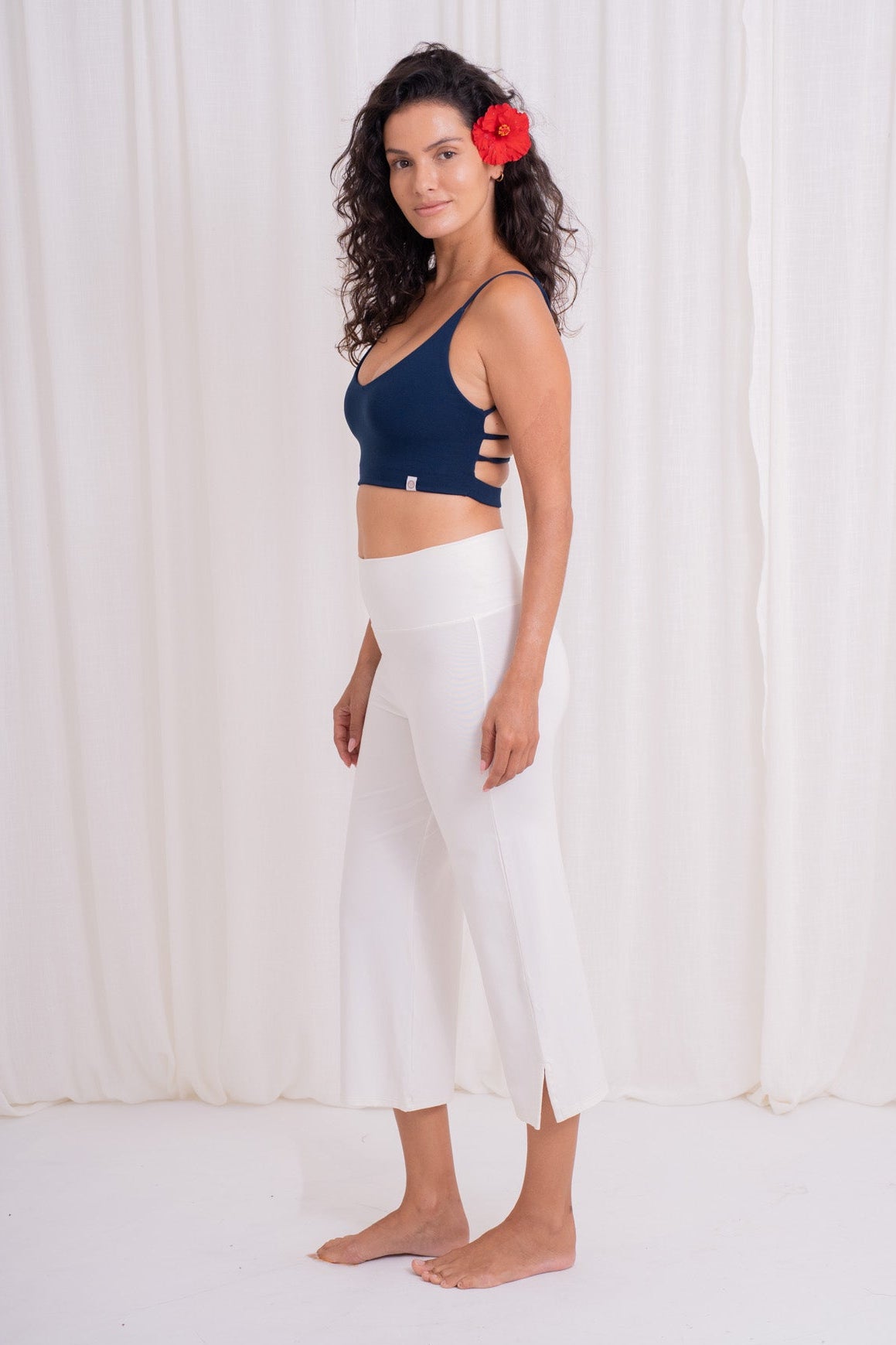 Bhumi Bamboo Capri Pants - White