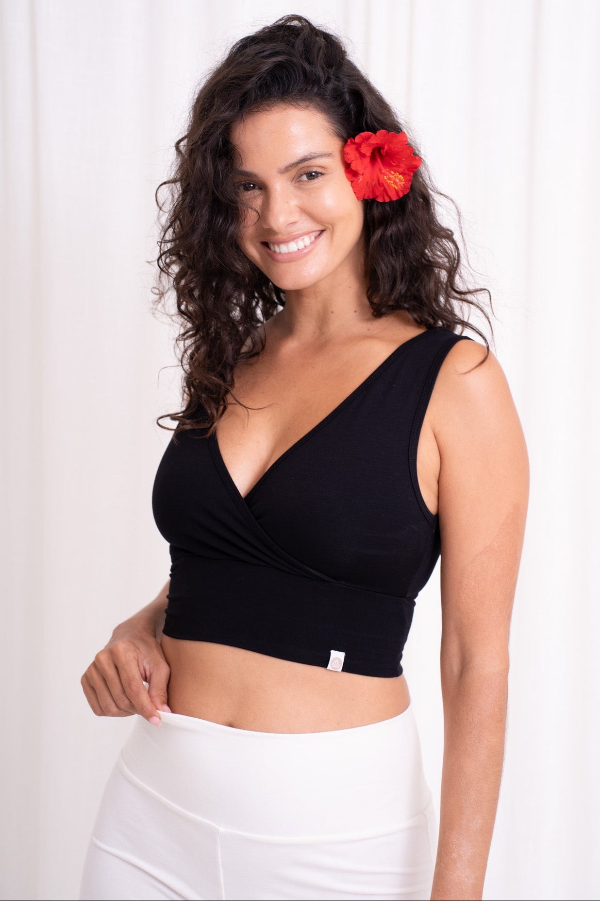 Drishti Wrap Top - Black