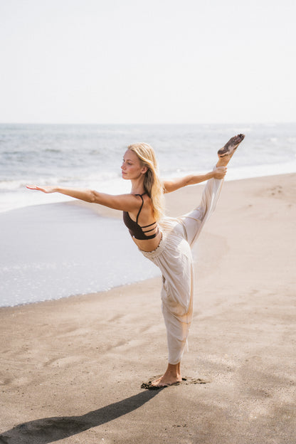 Maya Draped Pants with Pockets - Seashell