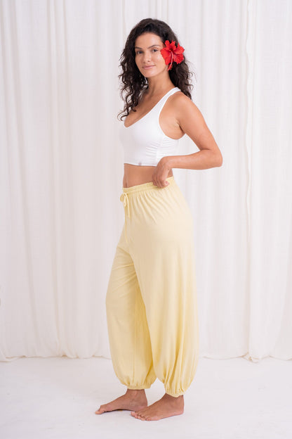 Soma Wide Joggers - Lemon