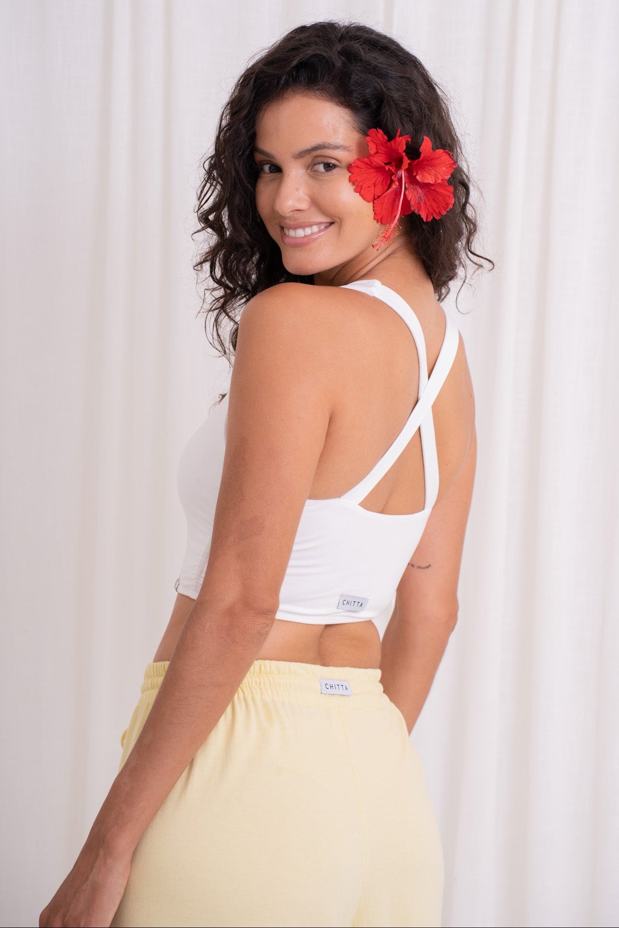 Nidra Cross Top - Coconut Milk