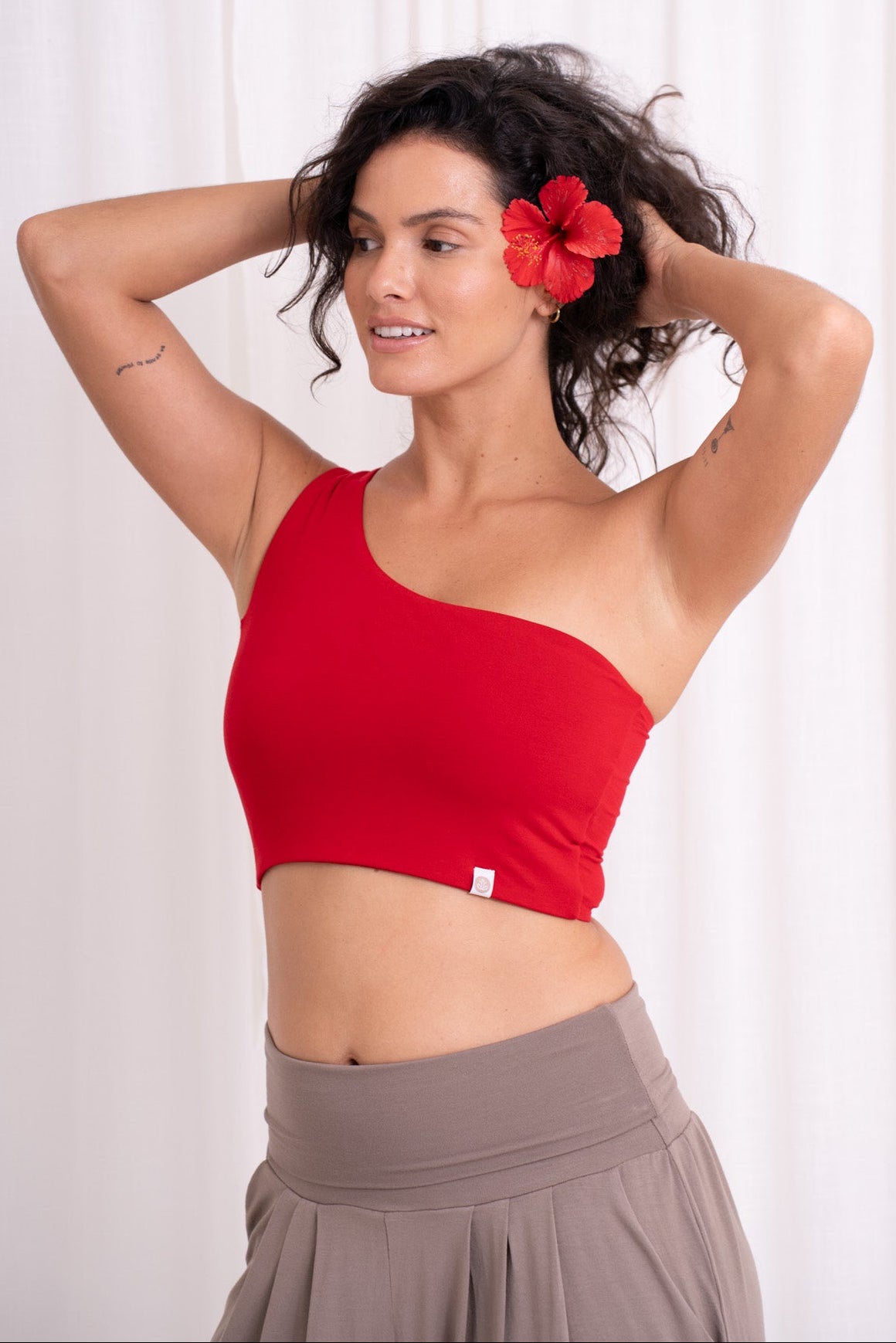 Satya Off-shoulder Top - Chili