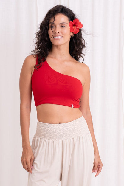 Satya Off-shoulder Top - Chili