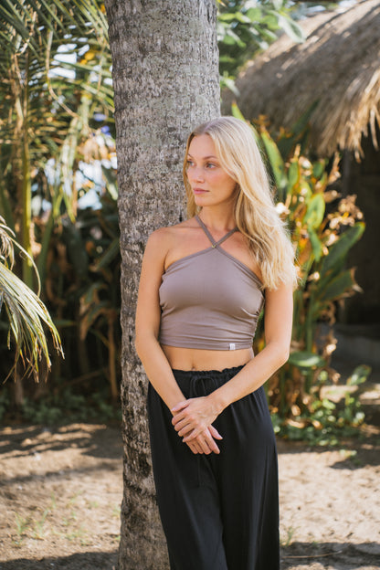 Turiya Halter-neck Top - Sable