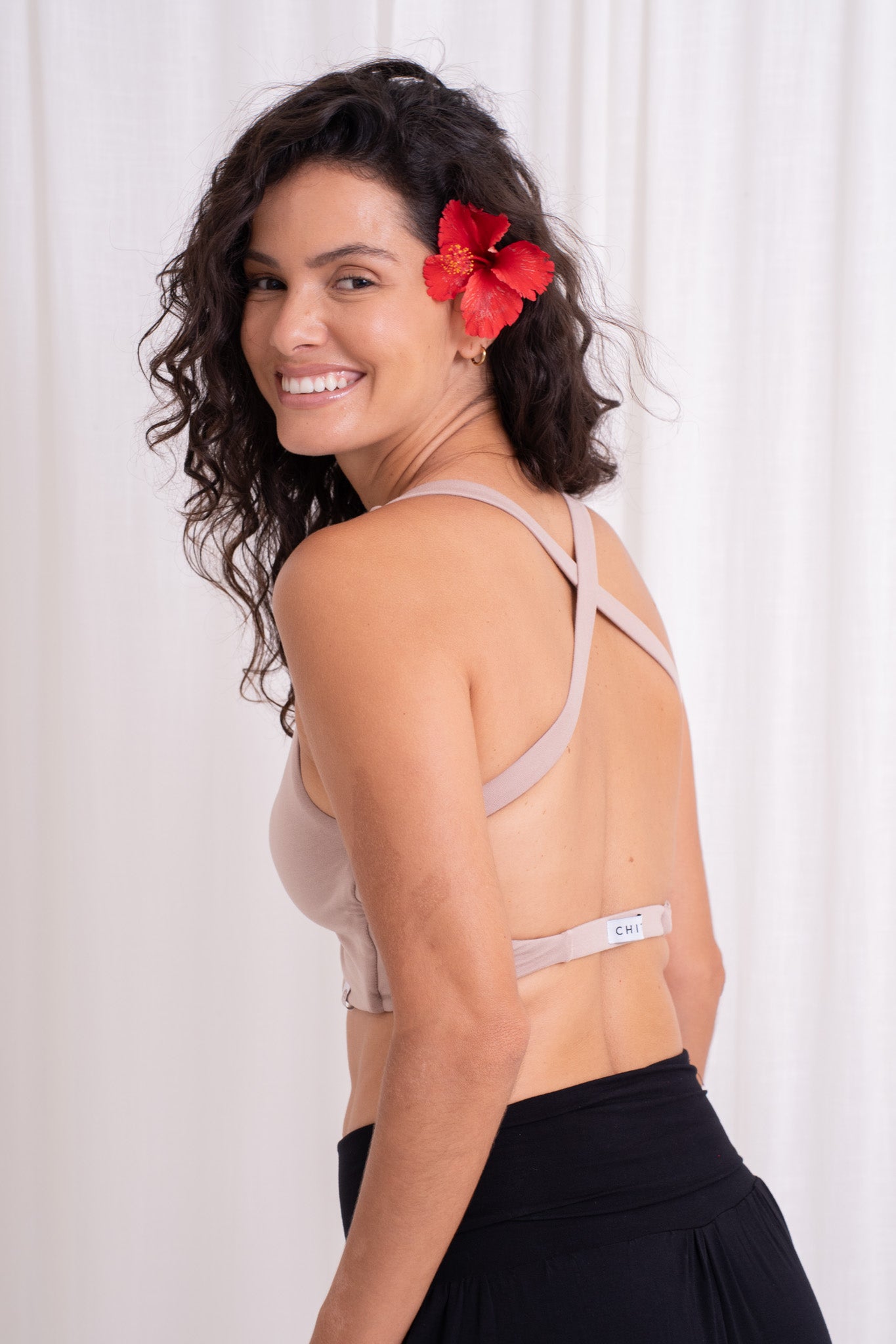 Lalita Cross Back Top - Sand