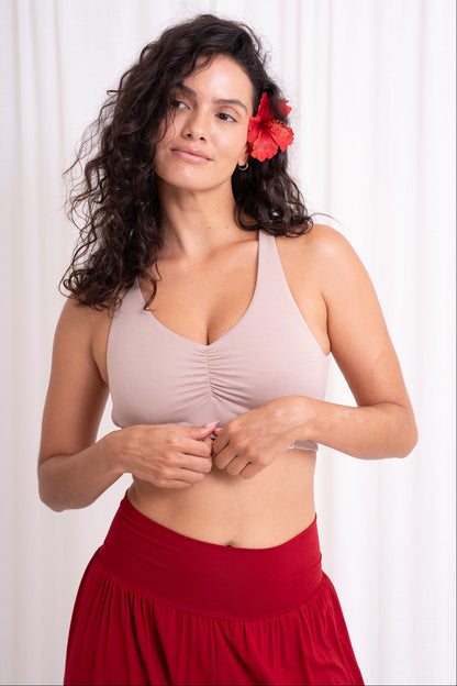 Lalita Cross Back Top - Sand