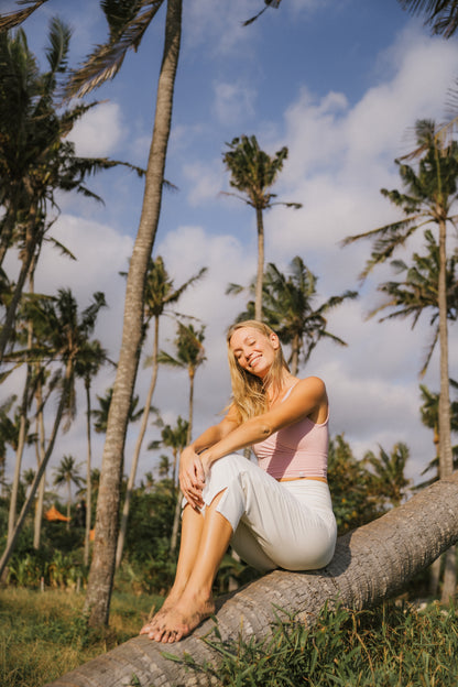 Bhumi Bamboo Capri Pants - White