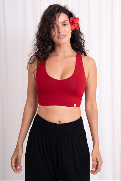 Nidra Cross Top - Wild Rose