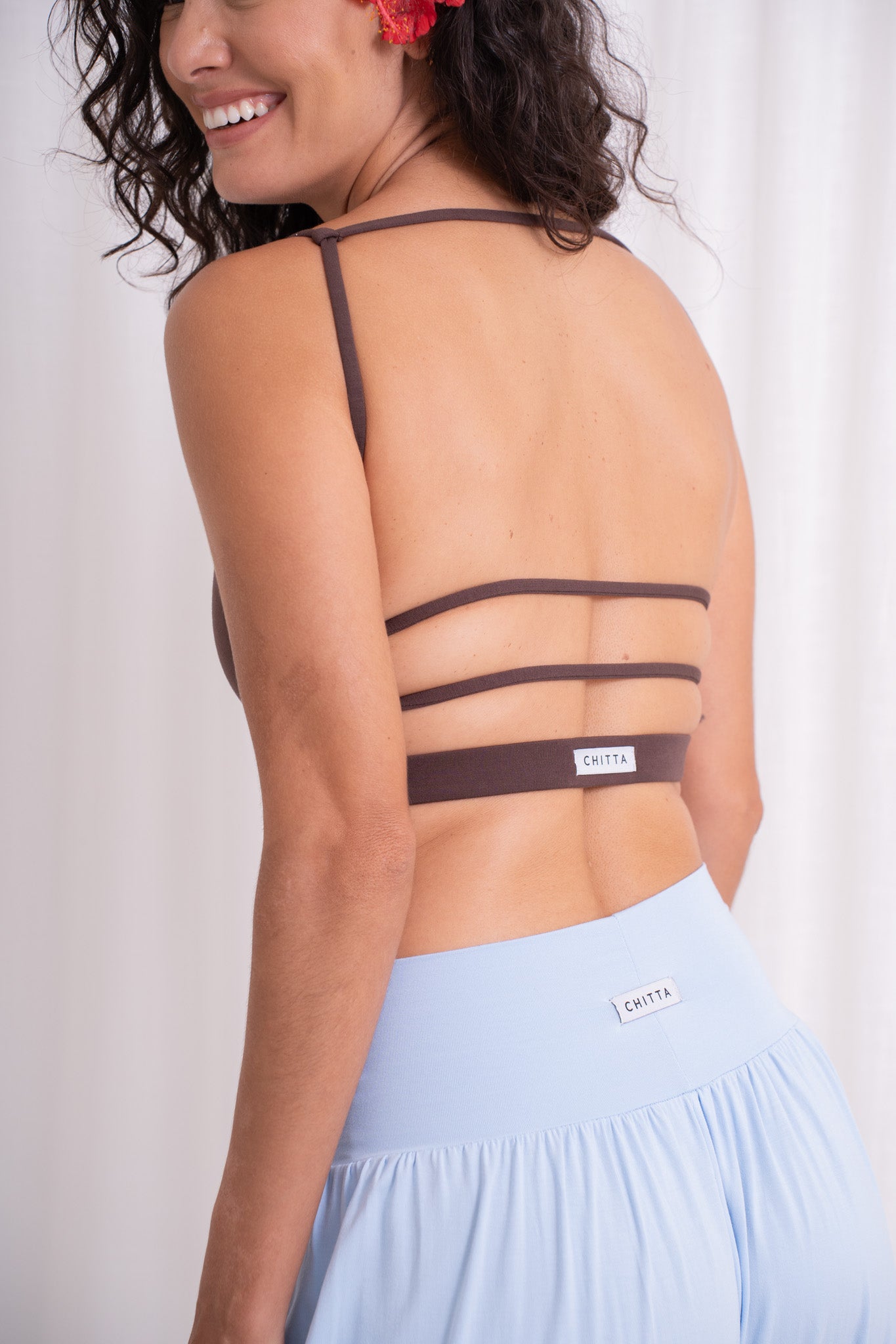 Dhara Strappy Back Top - Chocolate