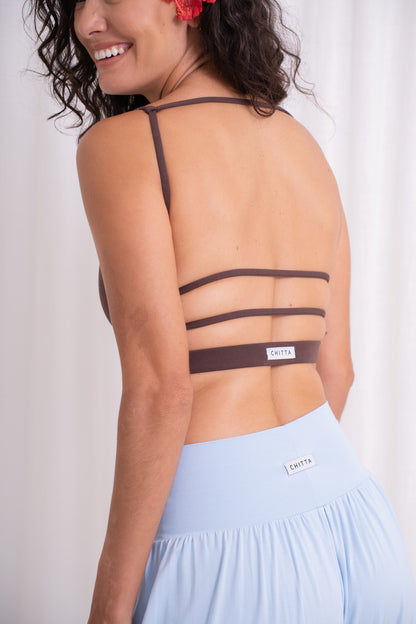 Dhara Strappy Back Top - Chocolate