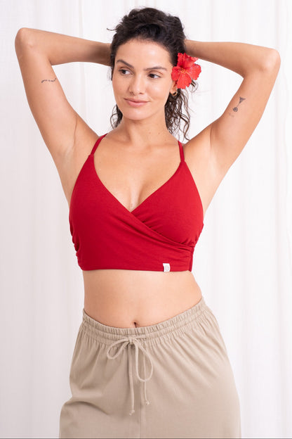 Shanti Wrap Top - Wild Rose