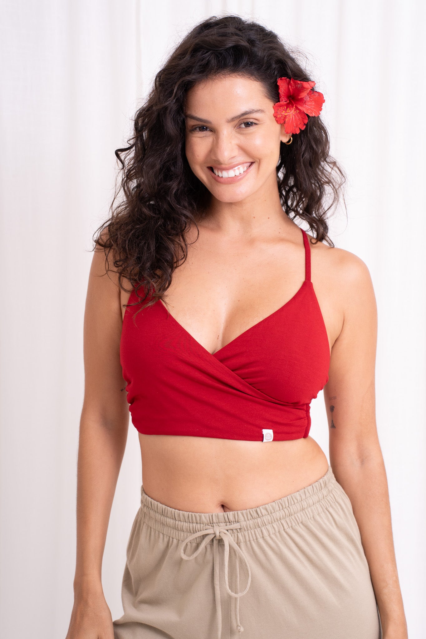 Shanti Wrap Top - Wild Rose