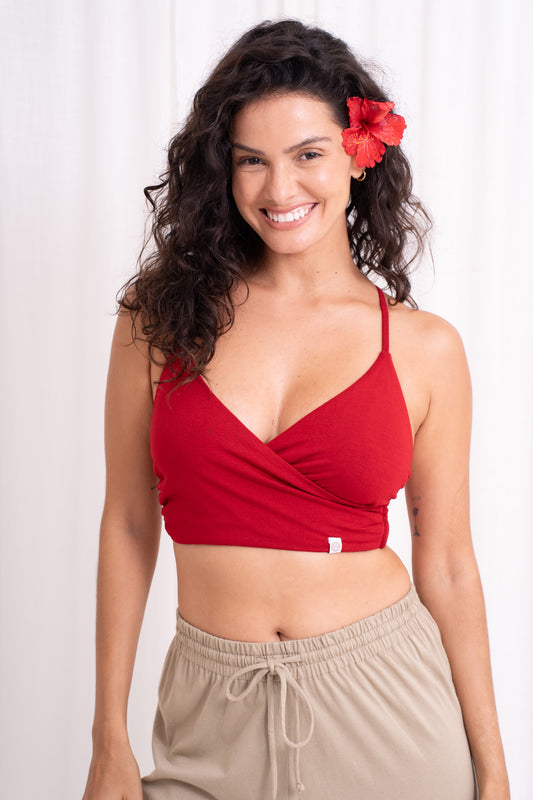 Shanti Wrap Top - Wild Rose