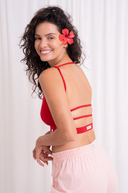Dhara Strappy Back Top - Chilli