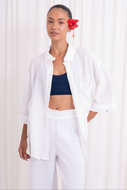 Prana 100% Premium Organic Cotton Shirt - White