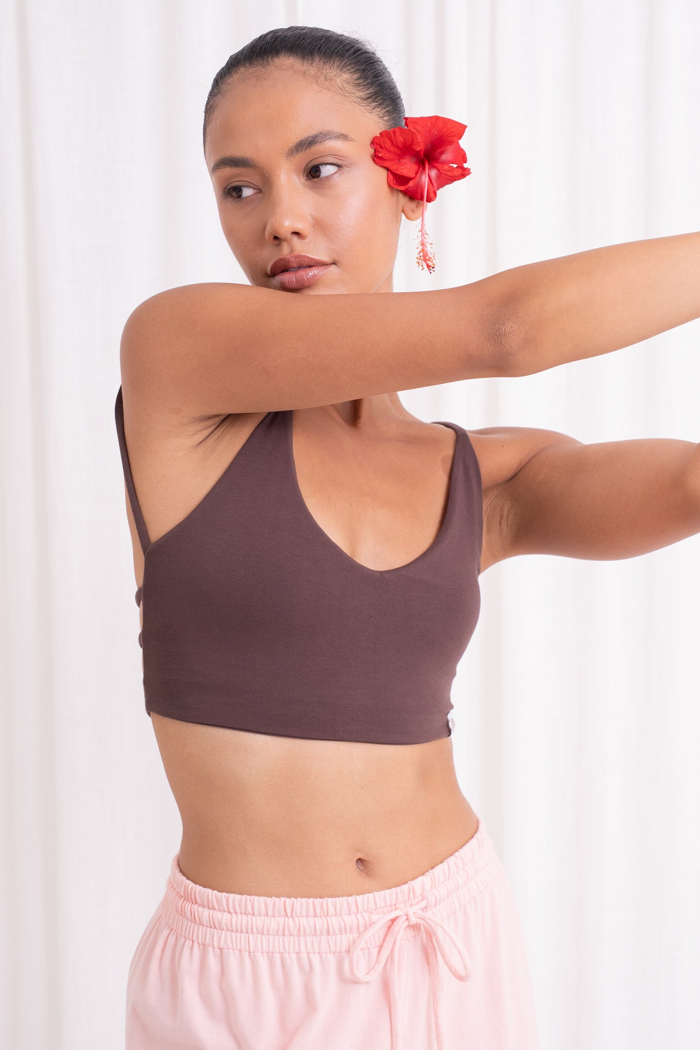 Dhara Strappy Back Top - Chocolate