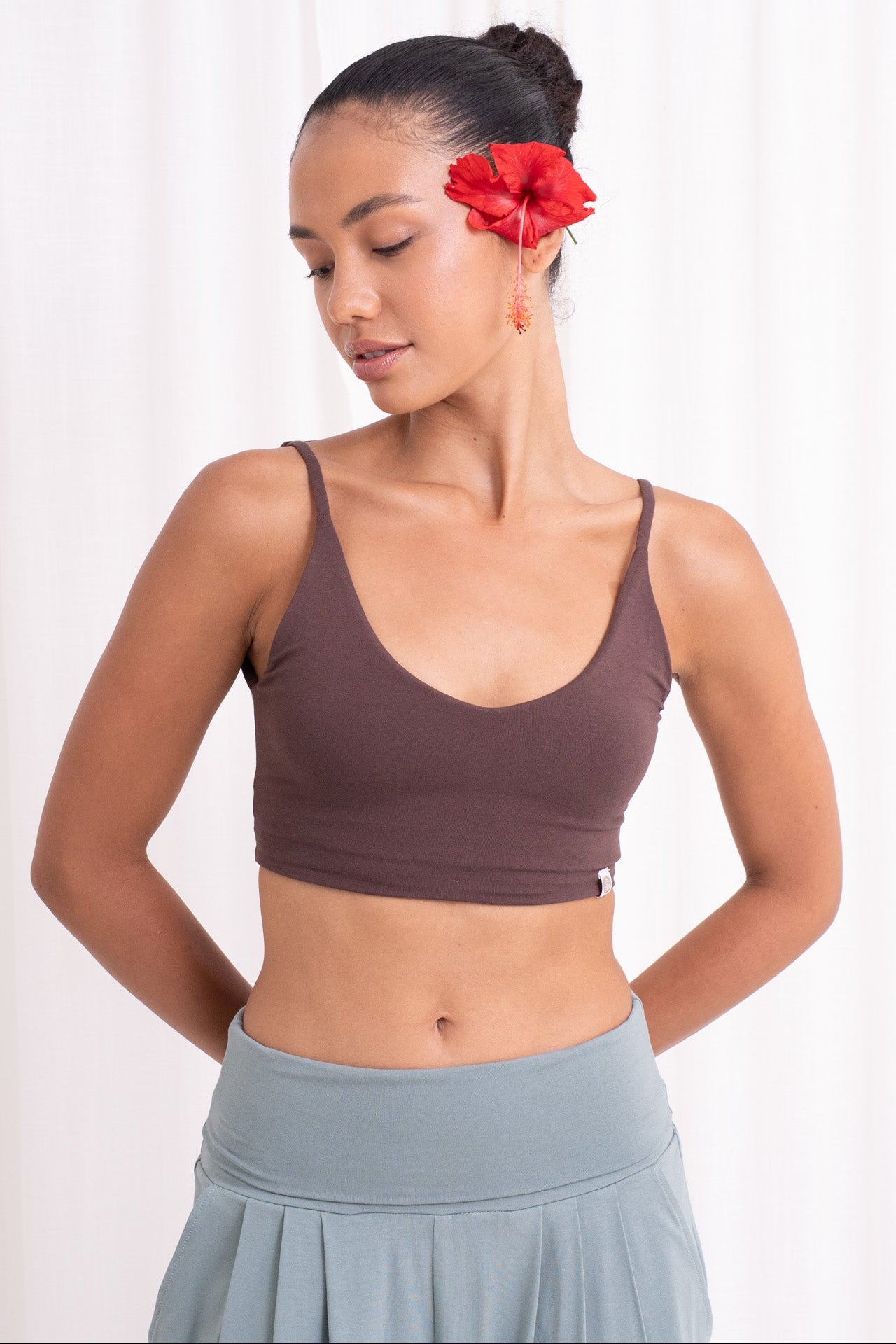 Dhara Strappy Back Top - Chocolate