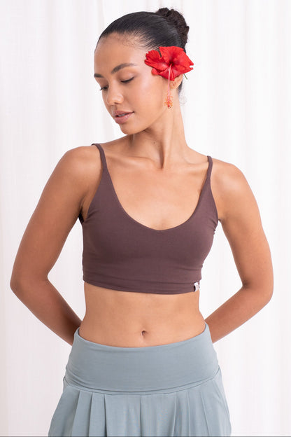 Dhara Strappy Back Top - Chocolate