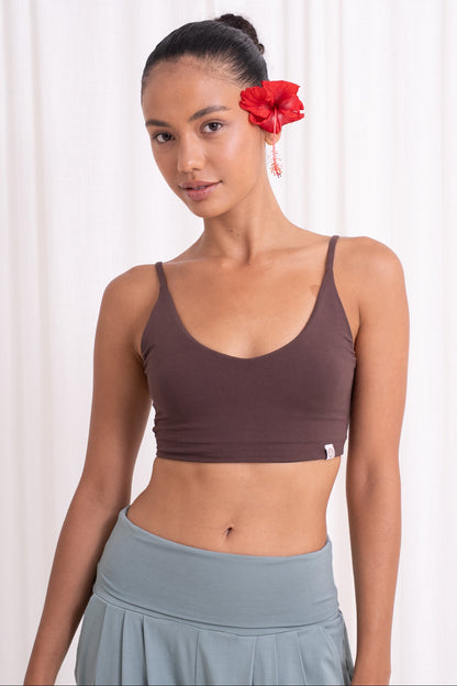 Dhara Strappy Back Top - Chocolate