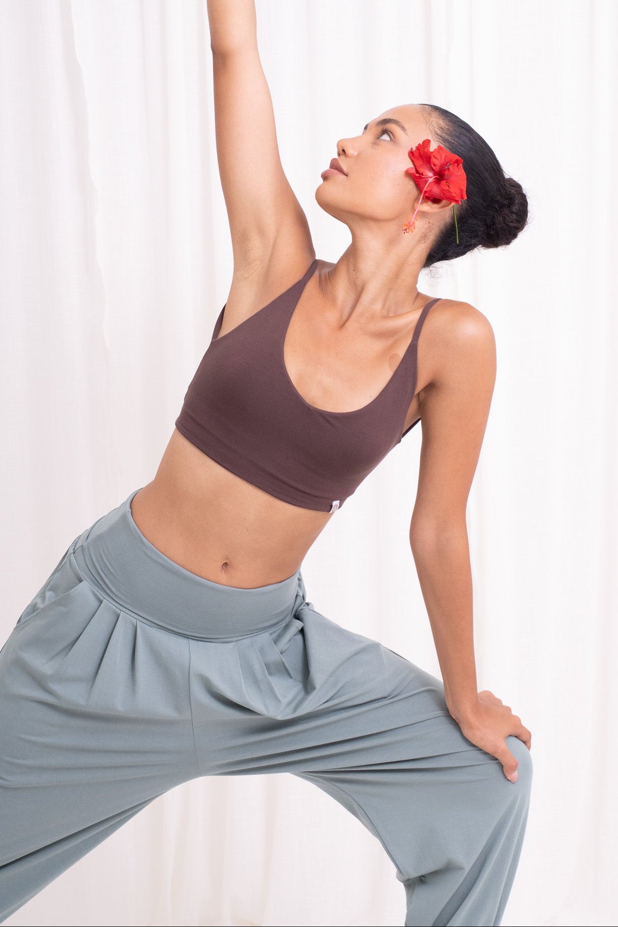 Dhara Strappy Back Top - Chocolate