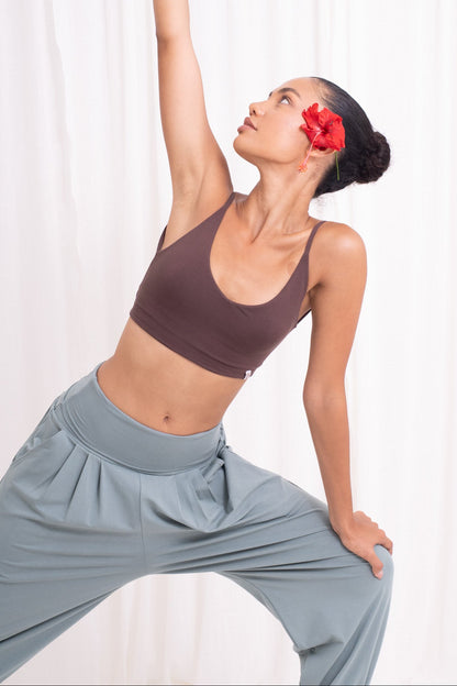 Dhara Strappy Back Top - Chocolate