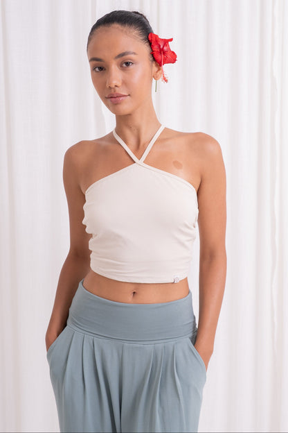 Turiya Halter-neck Top - Seashell