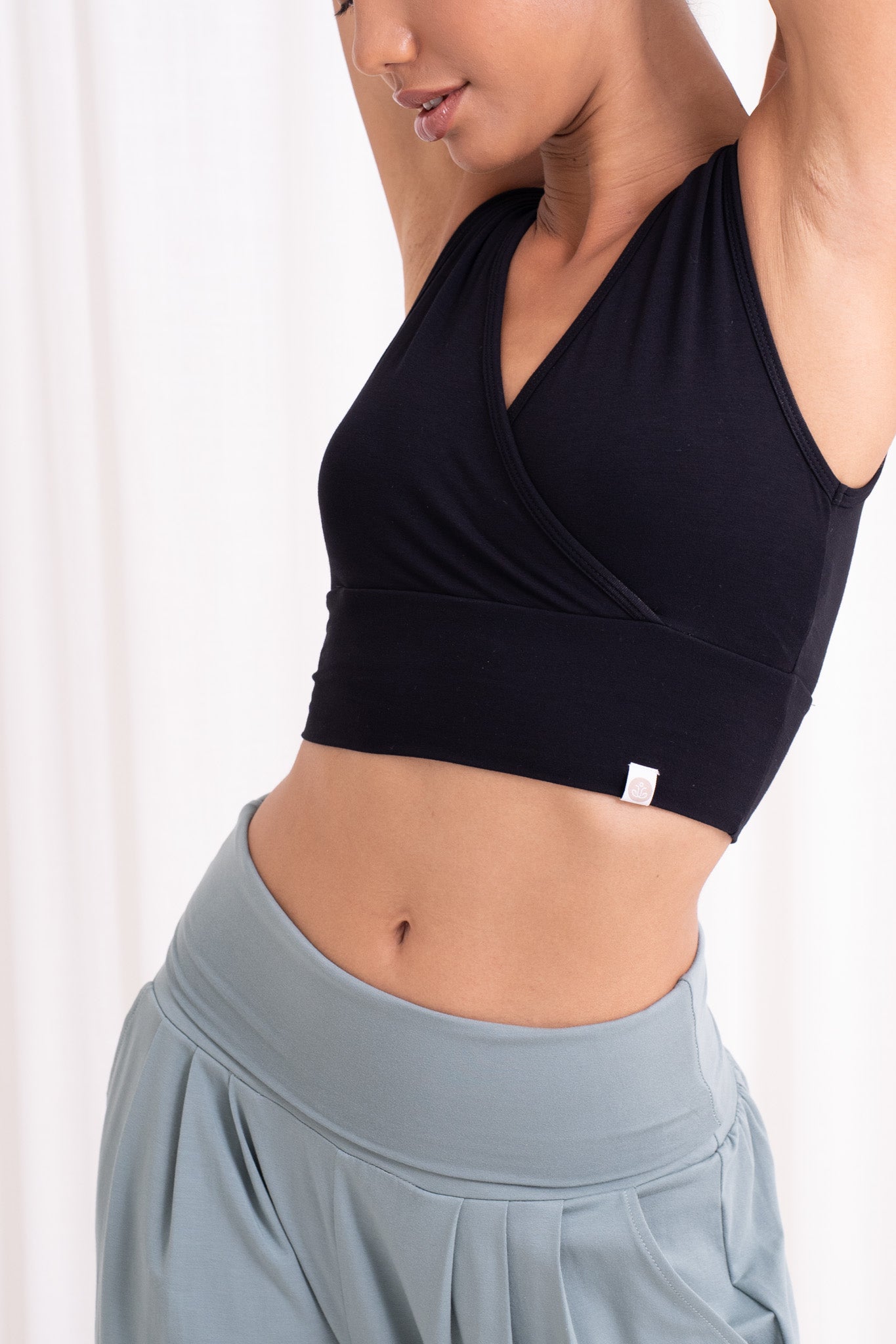Drishti Wrap Top - Black