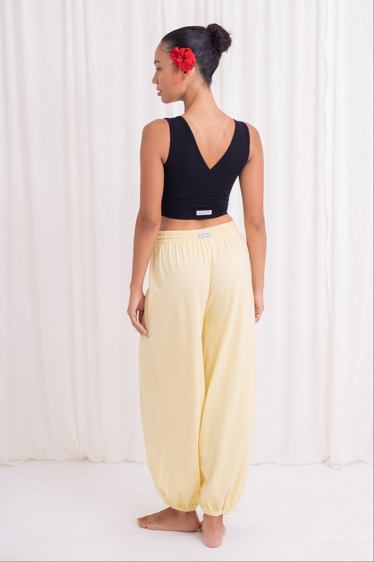 Soma Wide Joggers - Lemon