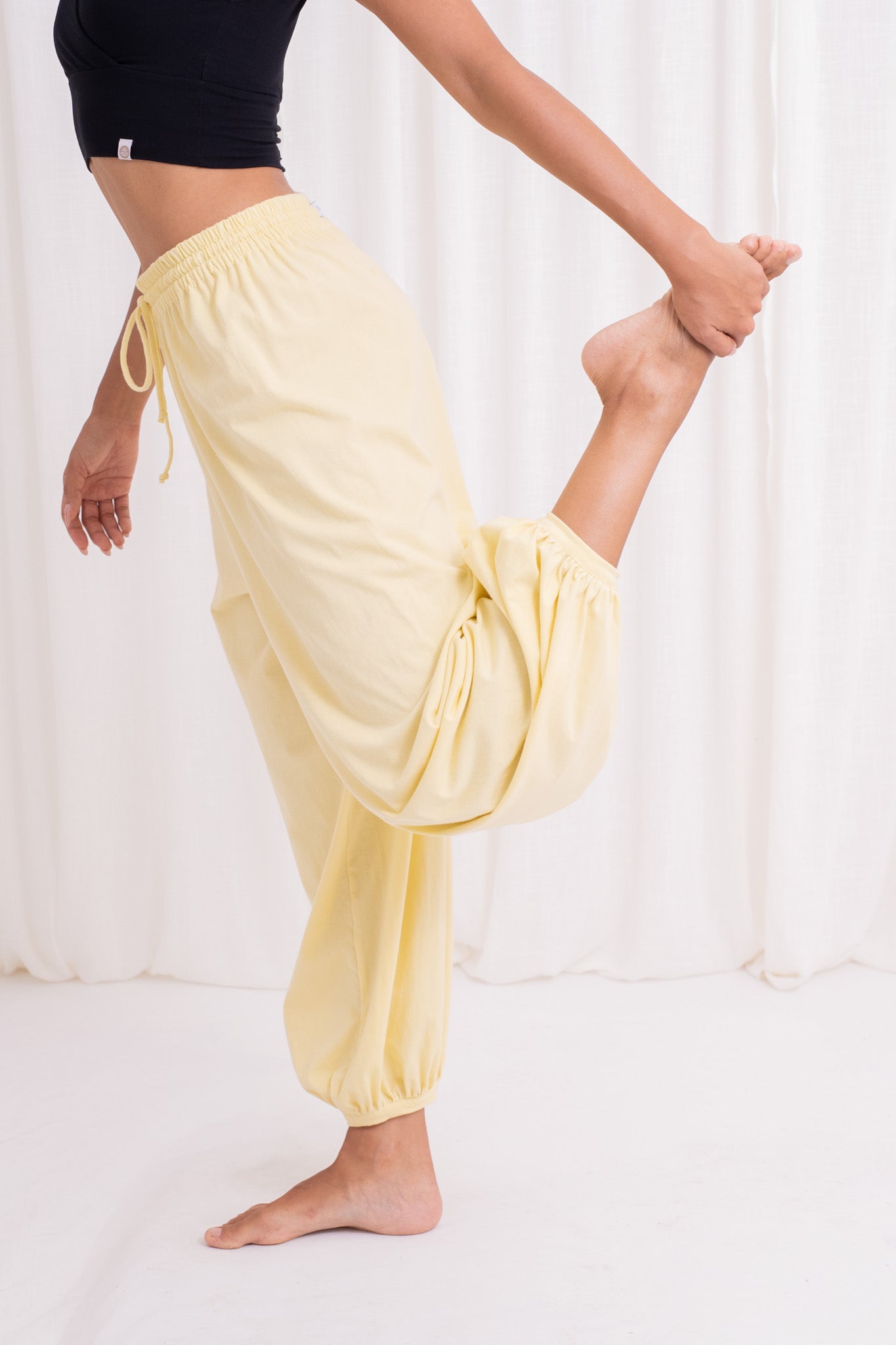 Soma Wide Joggers - Lemon