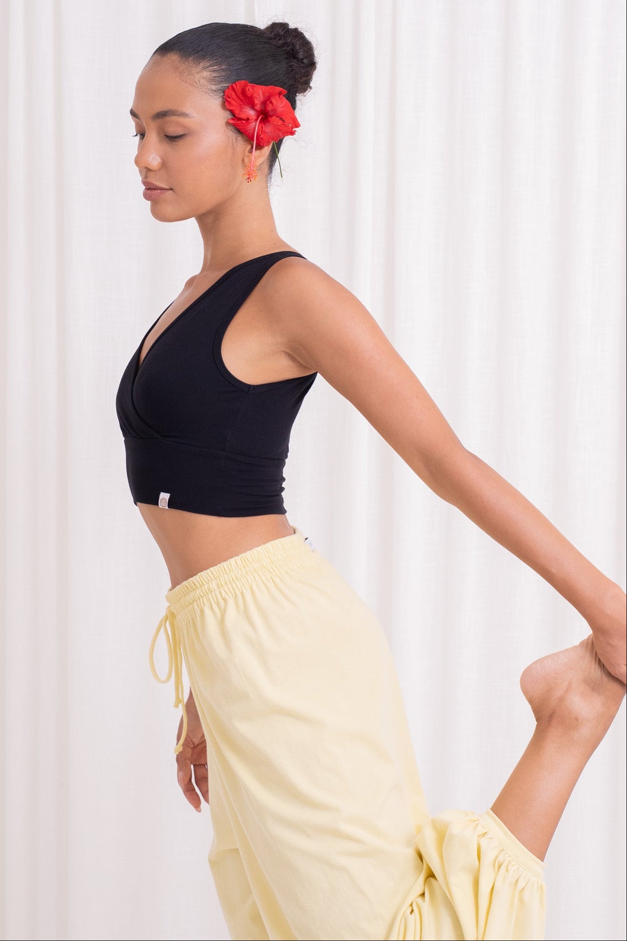 Drishti Wrap Top - Black