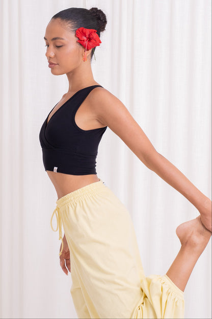 Drishti Wrap Top - Black