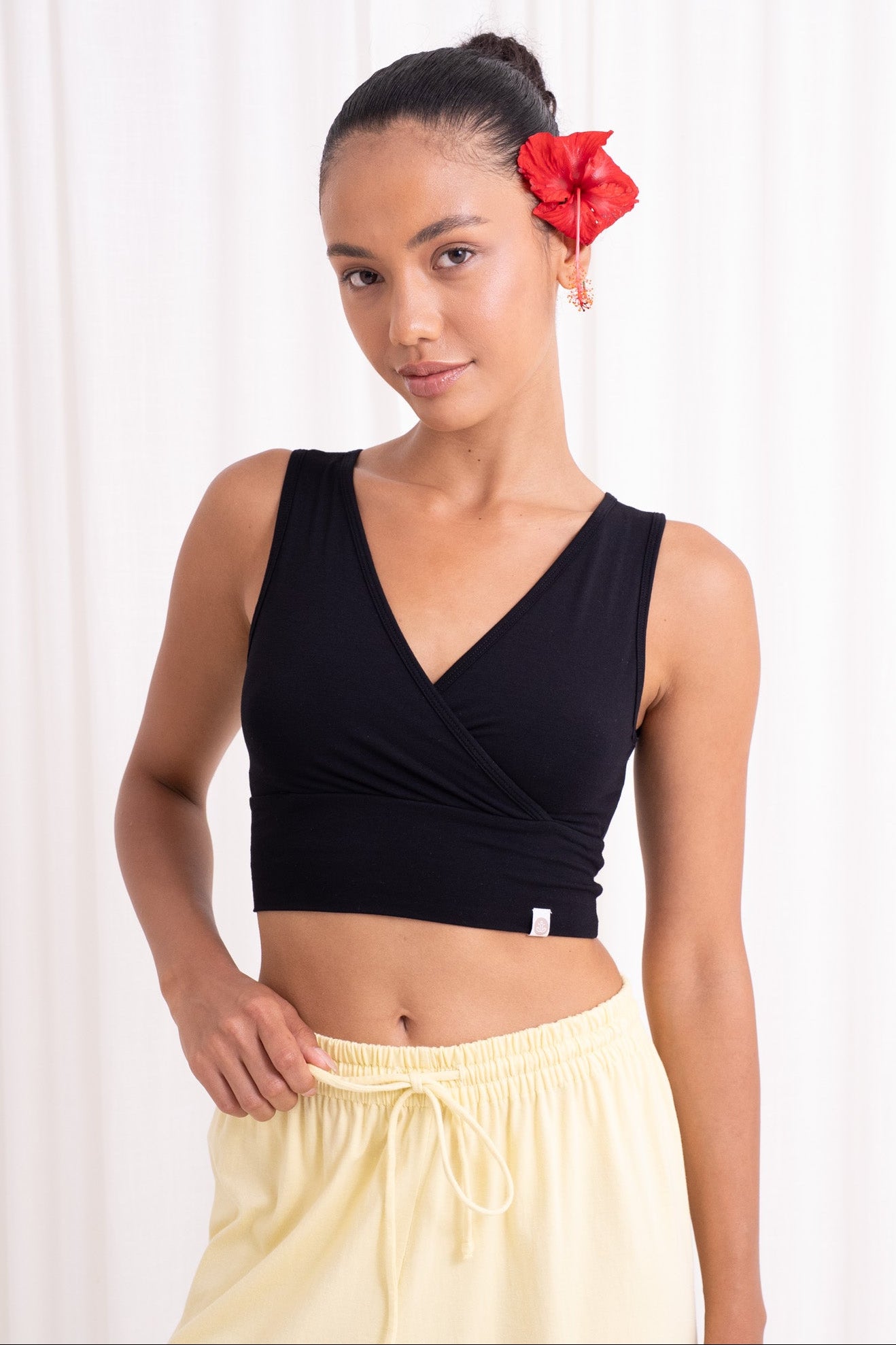 Drishti Wrap Top - Black