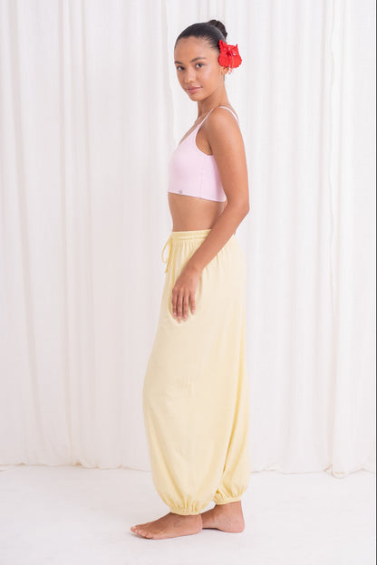 Soma Wide Joggers - Lemon