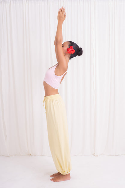 Soma Wide Joggers - Lemon