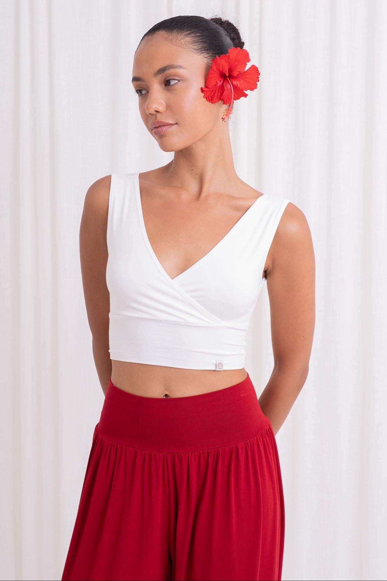 Drishti Wrap Top - Coconut Milk