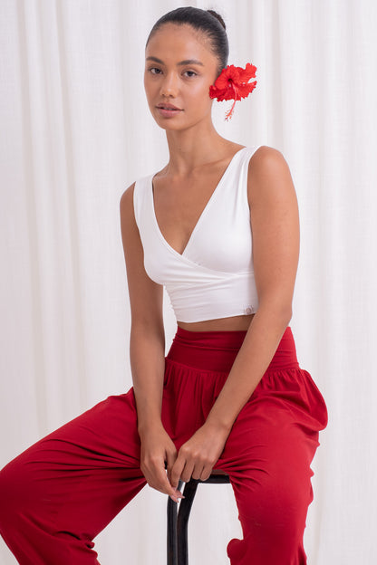 Drishti Wrap Top - Coconut Milk