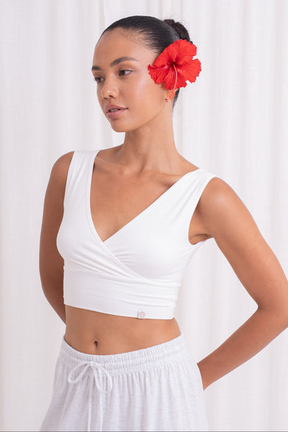 Drishti Wrap Top - Coconut Milk