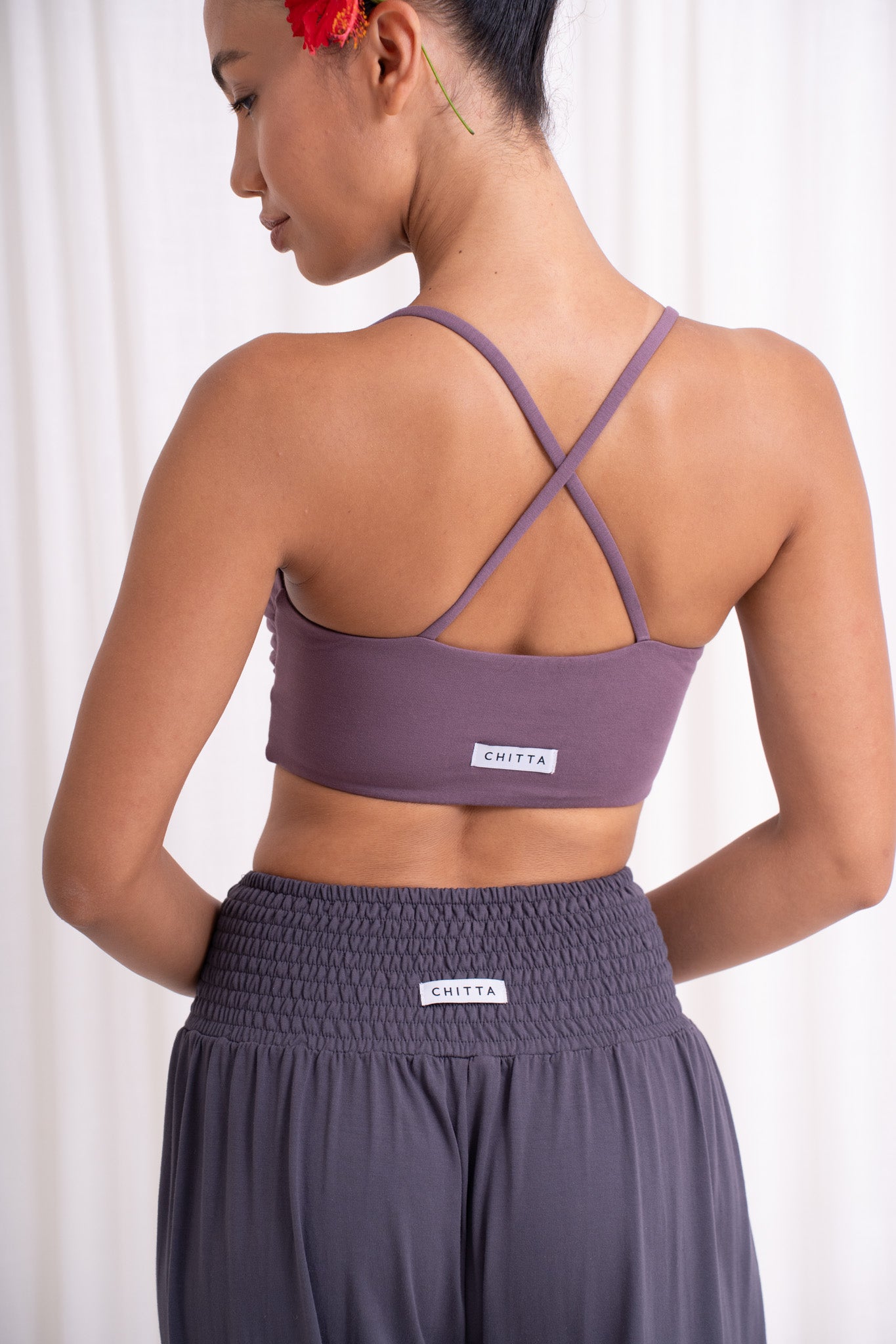Shanti Wrap Top - Eggplant