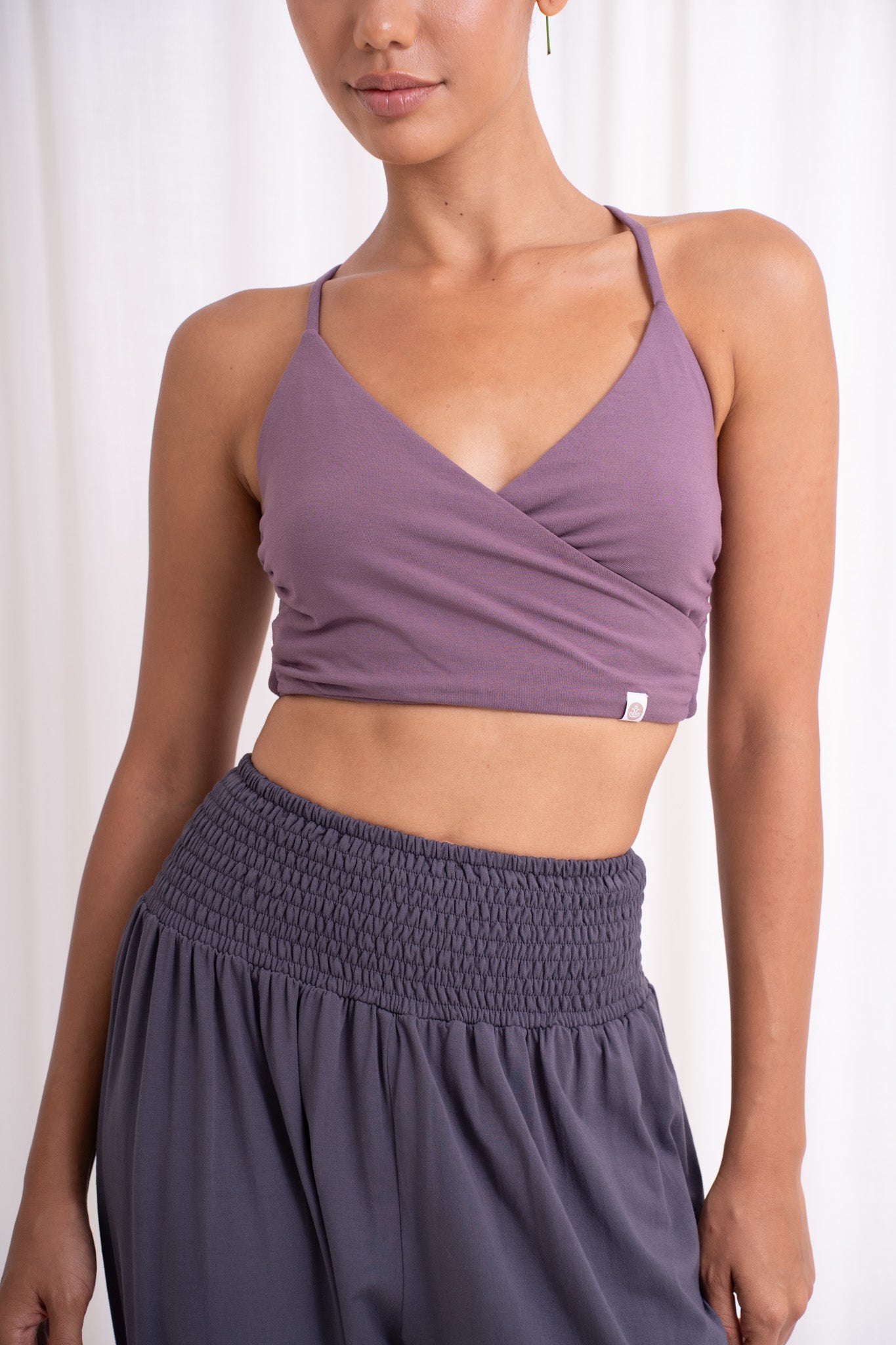 Shanti Wrap Top - Eggplant