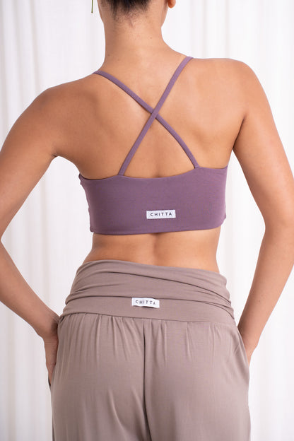 Shanti Wrap Top - Eggplant