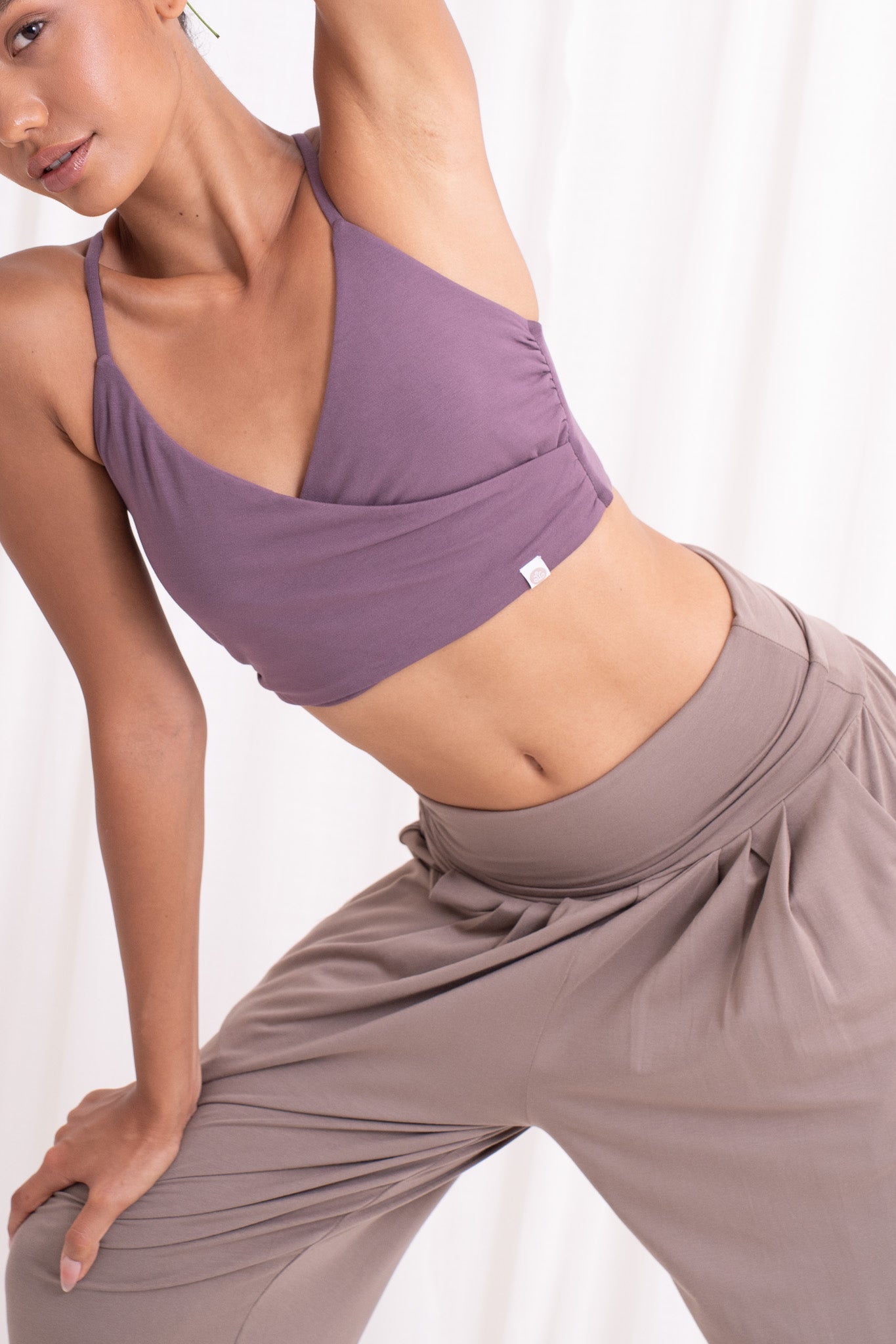 Shanti Wrap Top - Eggplant