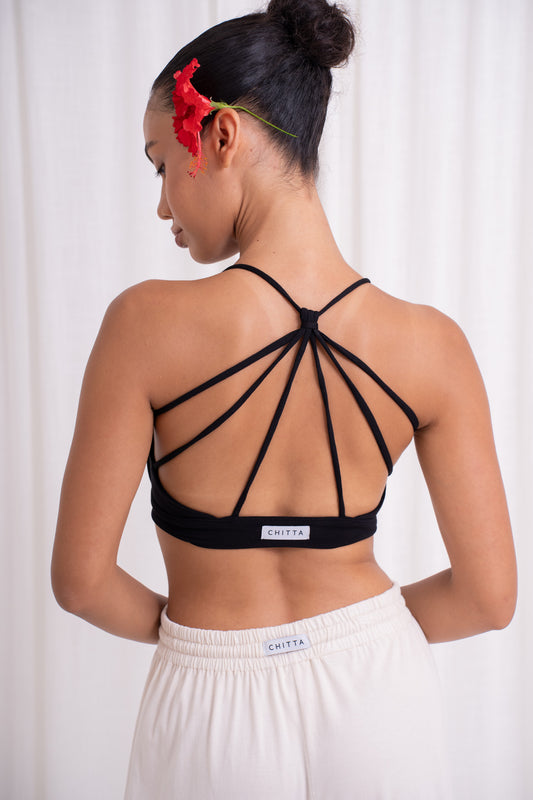 Ananda Cross Back Top - Black