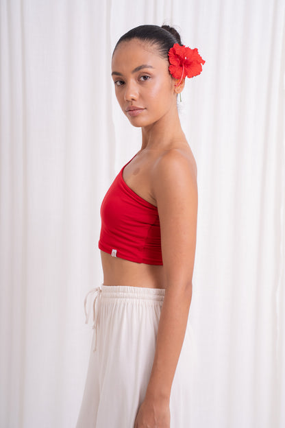 Satya Off-shoulder Top - Chili