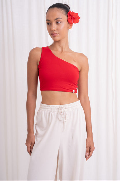 Satya Off-shoulder Top - Chili