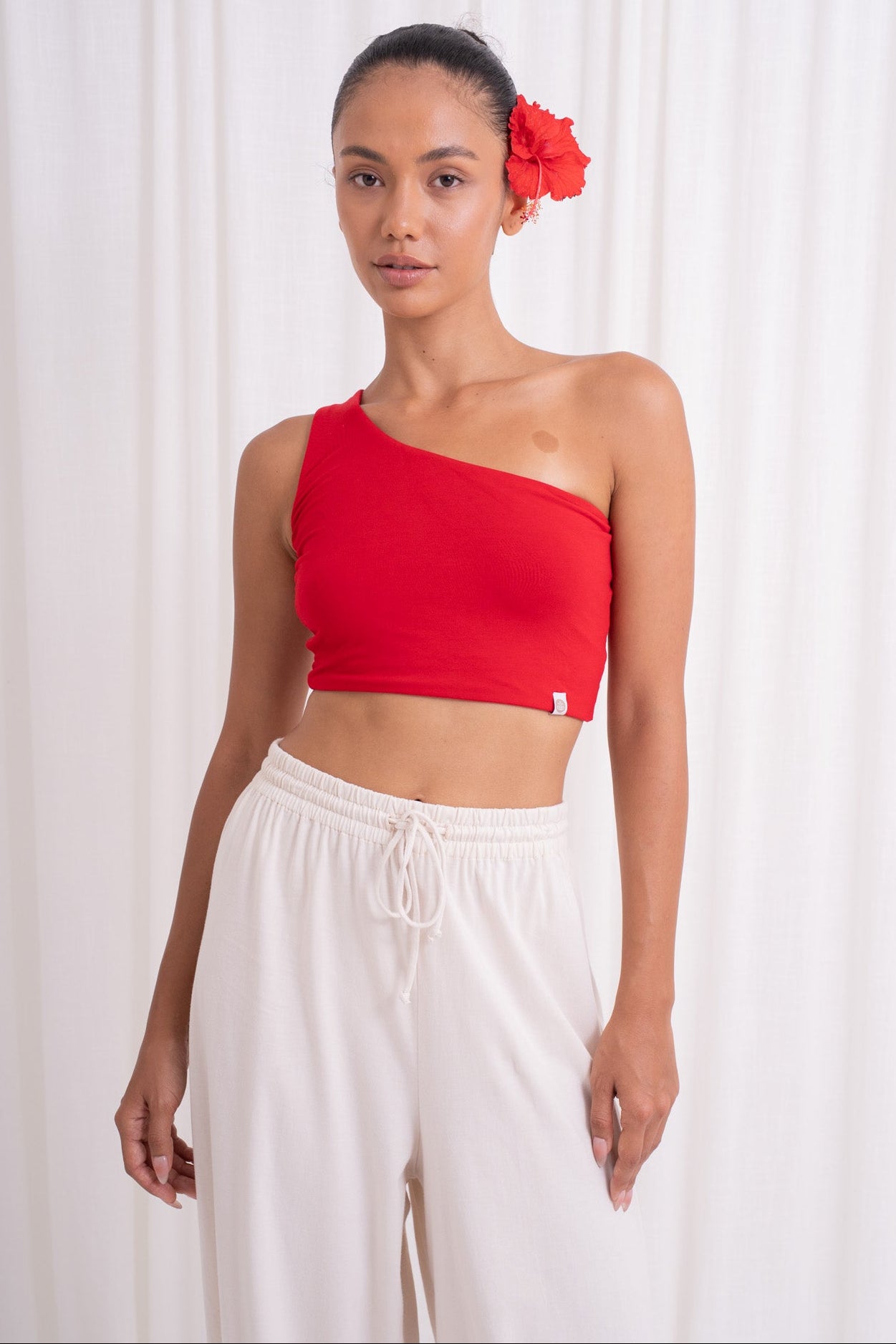 Satya Off-shoulder Top - Chili